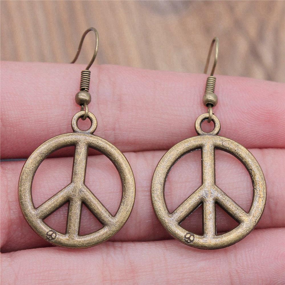 Серьга-подвеска с биркой OM Peace, китайские минималистичные компоненты для ювелирных изделий, размер серьги 18x19 мм QE016