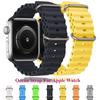 Ремешок Ocean для Apple Watch Band Ultra 49 мм, 45 мм, 41 мм, 44 мм, 40 мм, 42 мм, 38 мм, силиконовый браслет Correa iWatch Ultra serie 7 6 5 4 3 2 1 se 8
