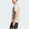 Adidas Футболка для силовых тренировок с твердым логотипом, мужские топы, бежевый цвет HY0774