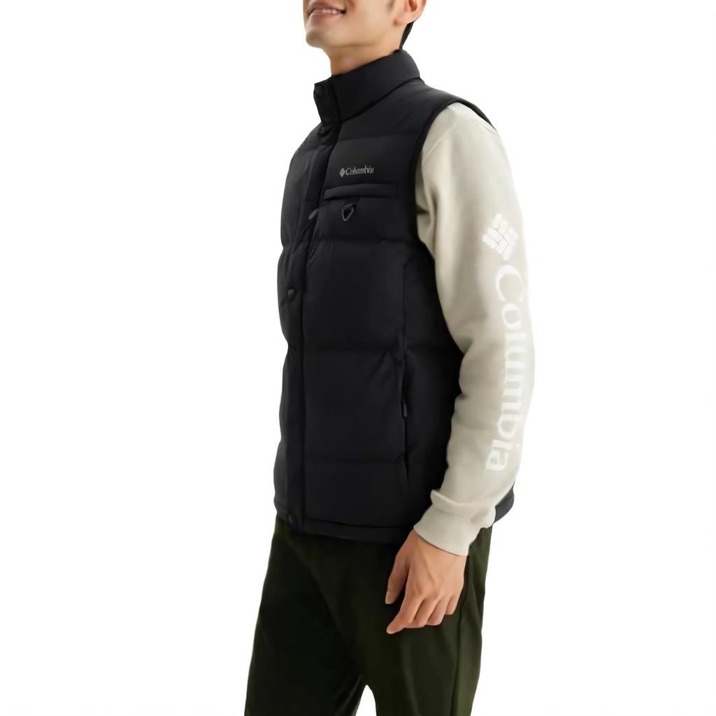 Columbia Vests Unisex Black Stand Collar Moderate Straight Fit WE4104-010