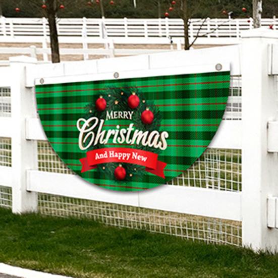 Подвесной флаг Необычные изысканные узоры Моющийся подвесной флаг Рождественский веерообразный флаг Подвесной флаг для фестиваля