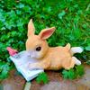 Статуэтка кролика, читающего книгу, фигурка кролика из смолы, садовый декор, коллекционная статуэтка кролика