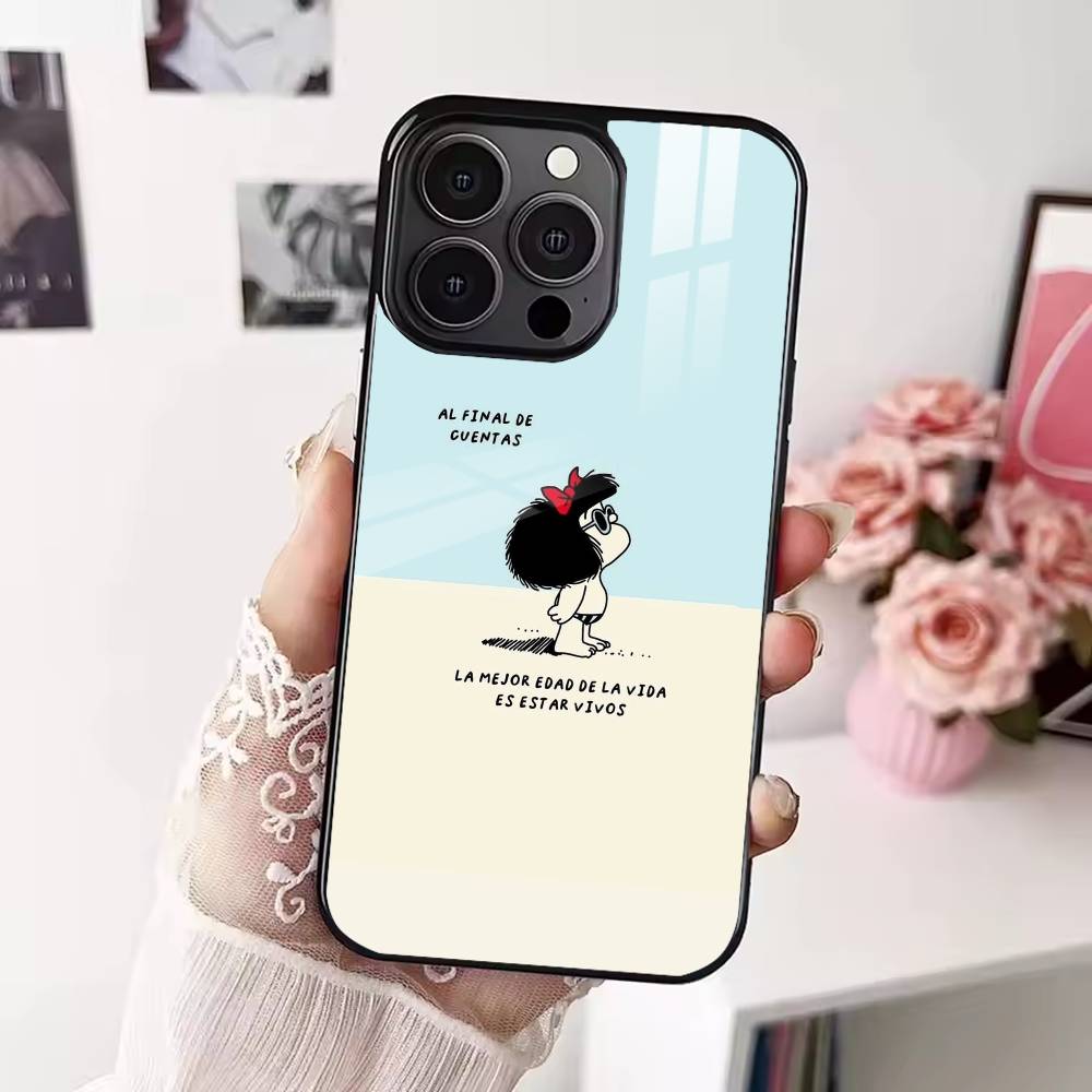 Funny Cartoon M-Mafalda Phone Case For iPhone 17,16,15,14,13,12,Plus,Pro,Max For Magsafe Magnetic Wireless Charge