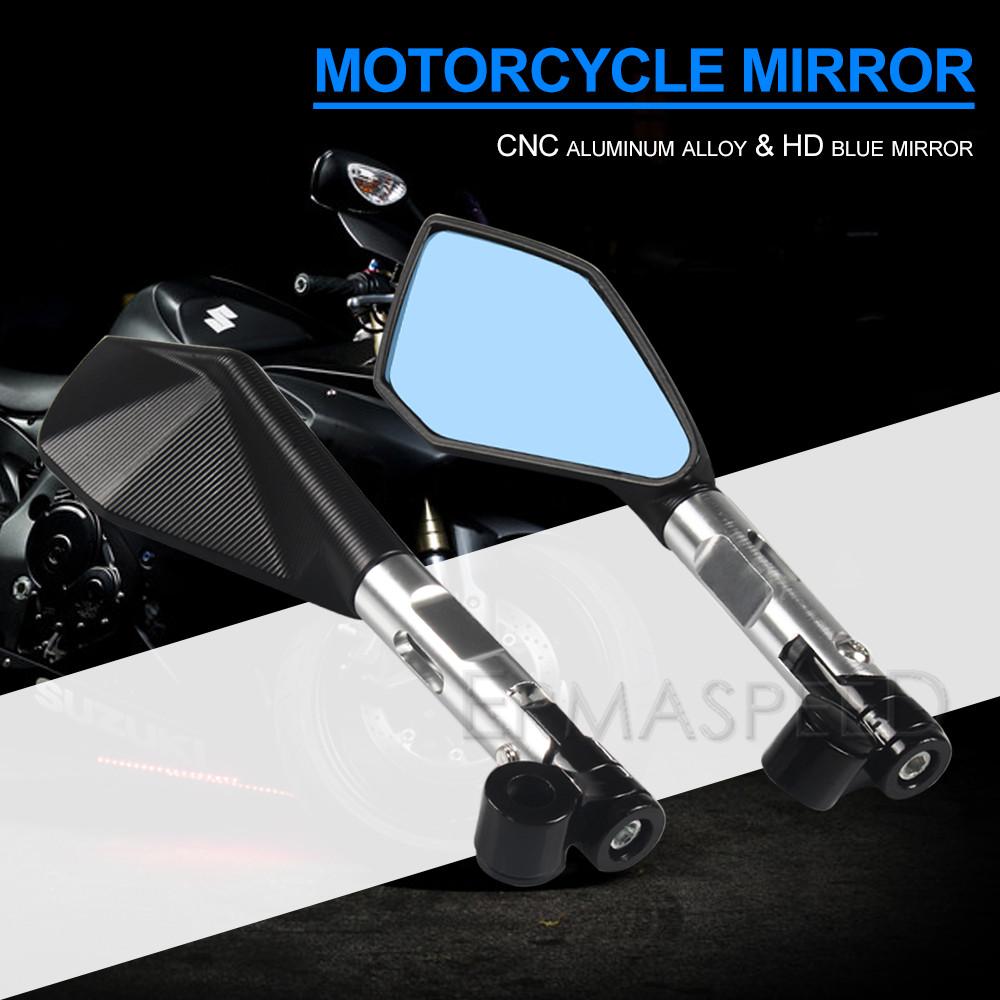 Зеркало заднего вида для мотоцикла с ЧПУ, алюминий, оранжевый, 8 мм, 10 мм, боковые зеркала для мотоцикла, внедорожного скутера