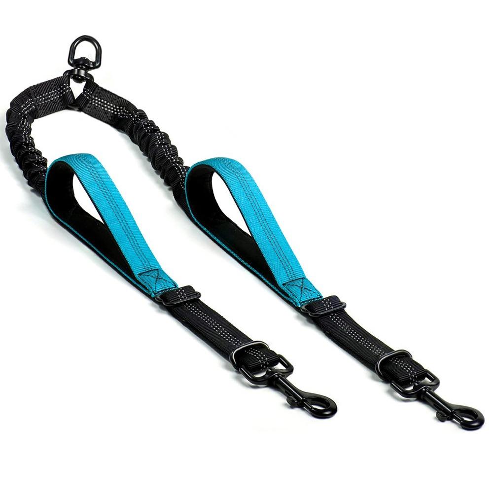 Shock Absorbing Dual Dog Leash No-Tangle Pet Walking Rope Two Dog Lead Rope Two Dogs Walking