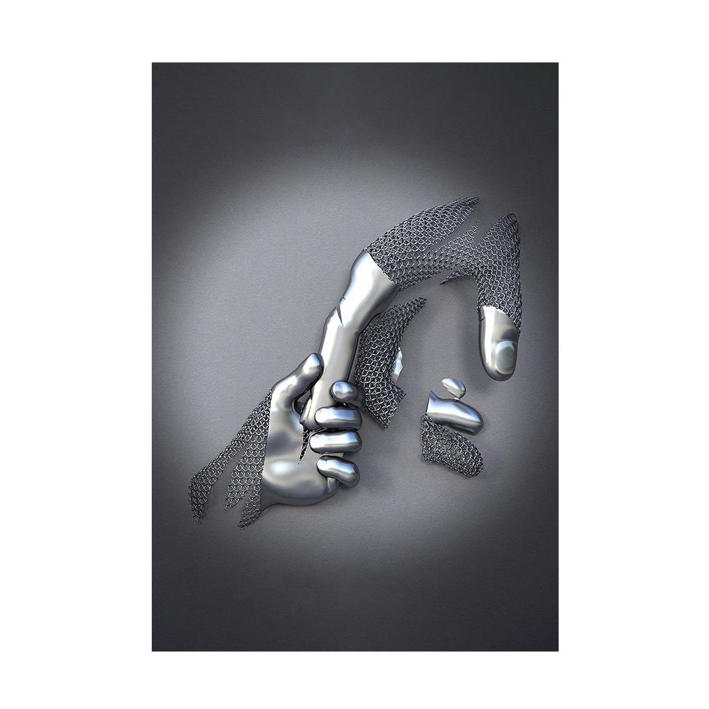 Золотая и серебряная фигурка, статуя, картина на холсте, металлическая скульптура, печать на плакатах, романтические фотографии для влюбленных, современное настенное искусство, домашний декор