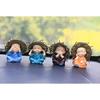 Set of 4 Buddha Monk Statue Figurines Showpiece for Home Decoration Car Dashboard Living Room
