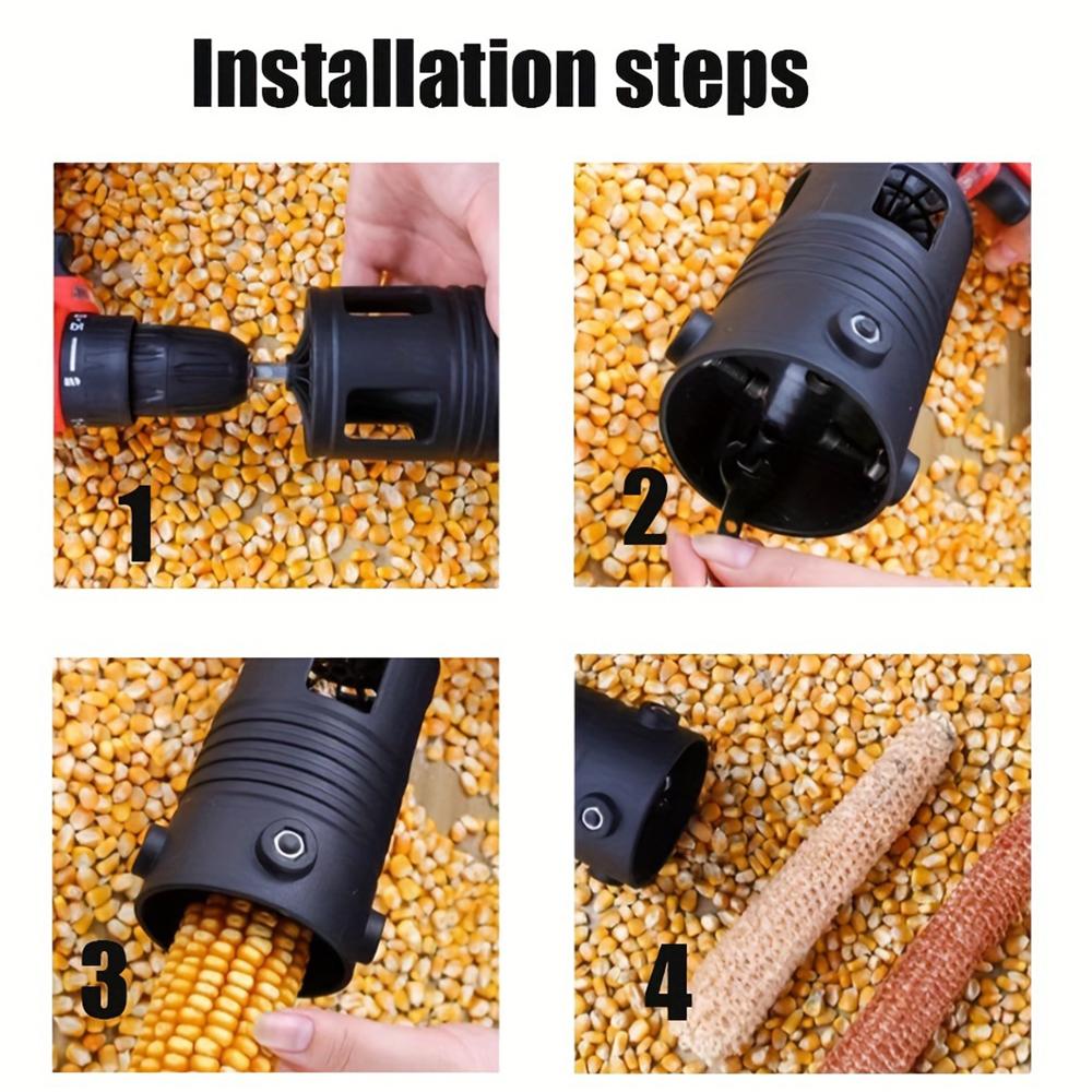 Кукурузоочистительная машина Многофункциональная простая кукурузоуборочная машина Кукурузомолотка Шелушение для ручной дрели Кухня Ресторан Семейные устройства