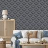 Geometric Diamonds Wallpaper Graphite and Gray 50x1000