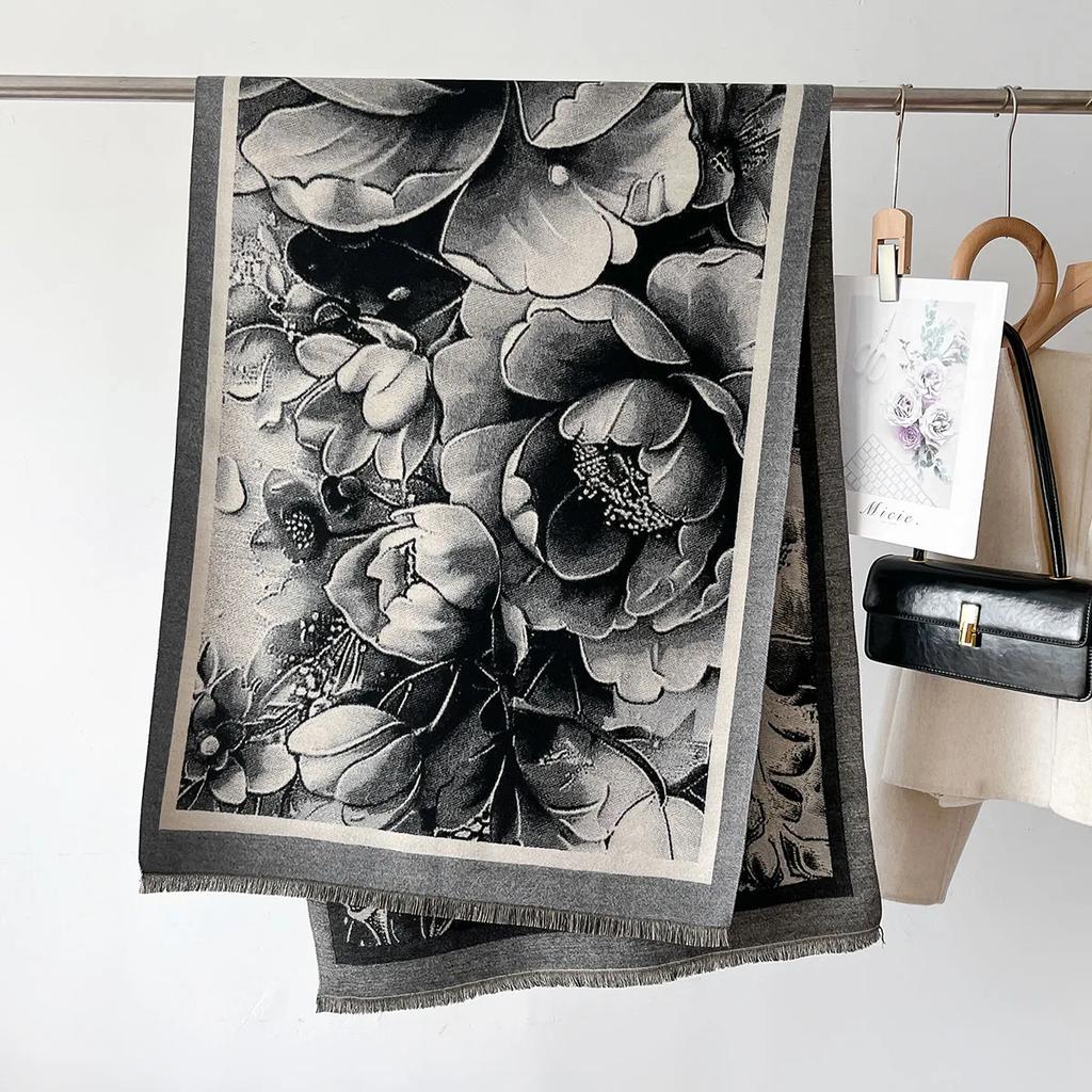 Зимний шарф Кашемир Пашмина Шали и палантины Одеяла Шарфы Женщины Сохраняют тепло Bufanda Mujer Пончо Палантин