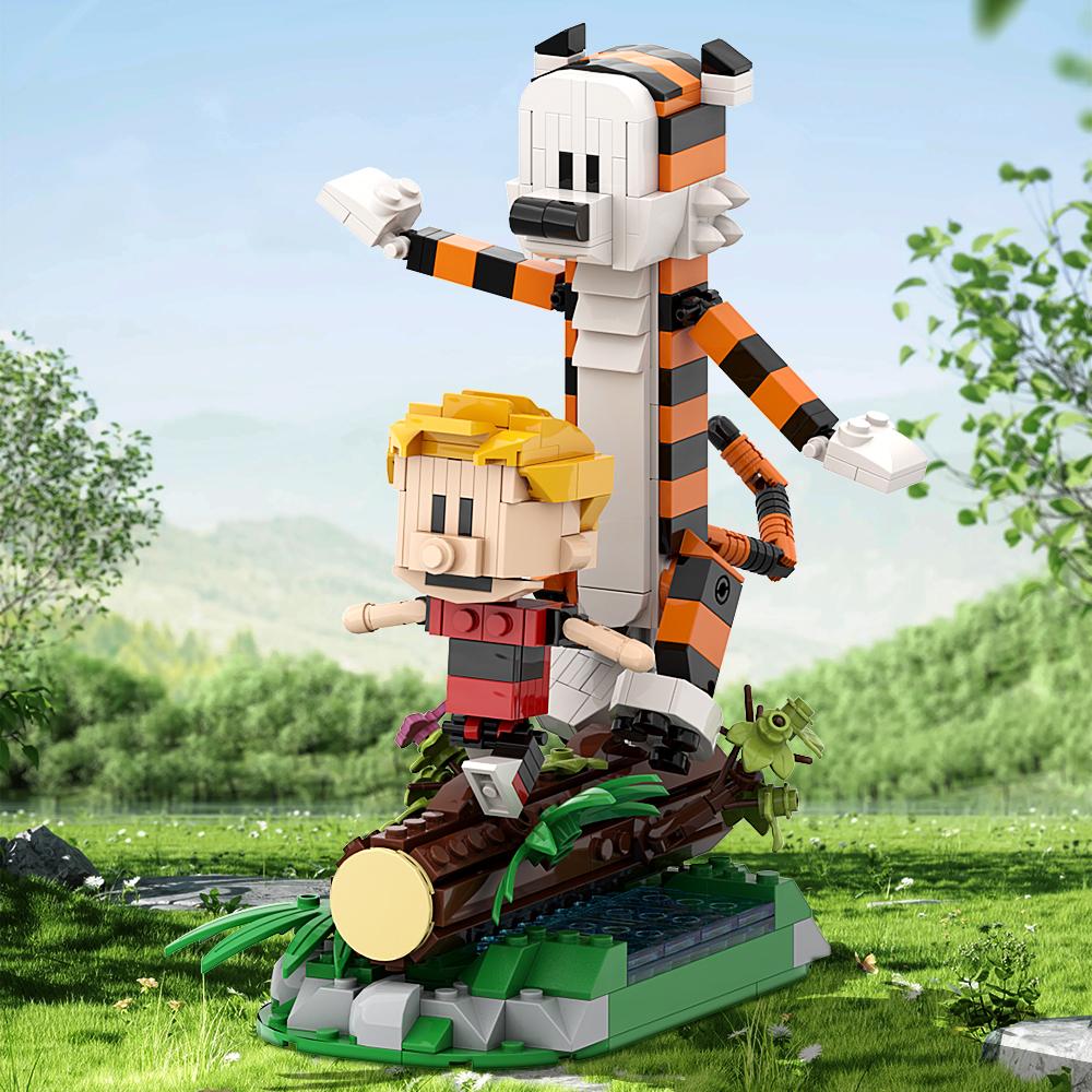 Конструктор Calvined and Hobbes Строительные Блоки Классический Персонаж Комиксов DIY Модель Кирпичики Детские Образовательные Игрушки Коллекционные подарки