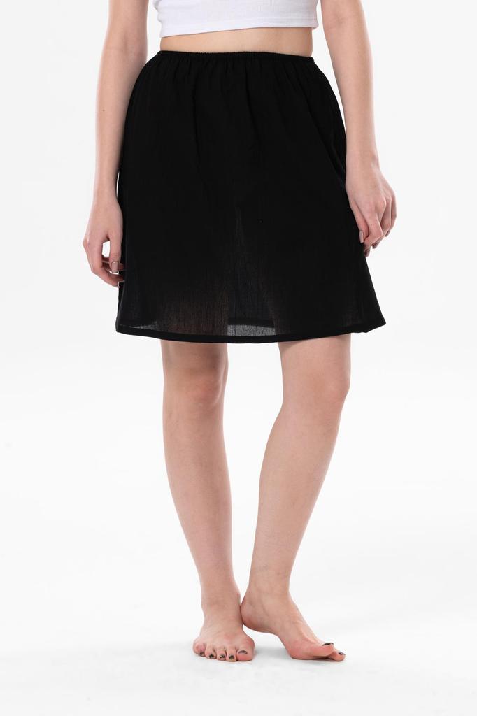 Короткая юбка из ткани Sile на подкладке, белая