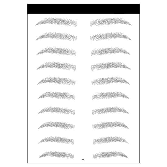 3шт 6D прочная естественная бионическая татуировка бровей глаз макияж водная наклейка