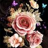 5D Diamond Craft Painting Blooming Roses Diy Diamond Embroidery Diamond Wall Art Decor