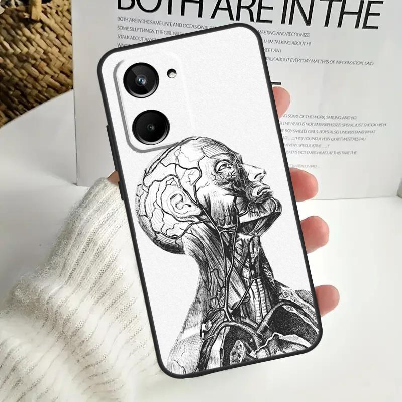 Анатомия человека Для Realme GT7 Pro GT6 C75 C61 C67 C63 C71 C55 C51 C65 C53 10 11 12 13 14 15 Pro Plus Чехол
