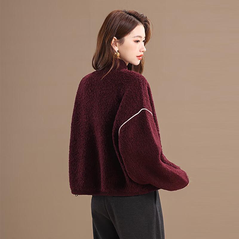 Женский кардиган Qianbainian из 100% мериносовой шерсти, утолщенный, со стойкой