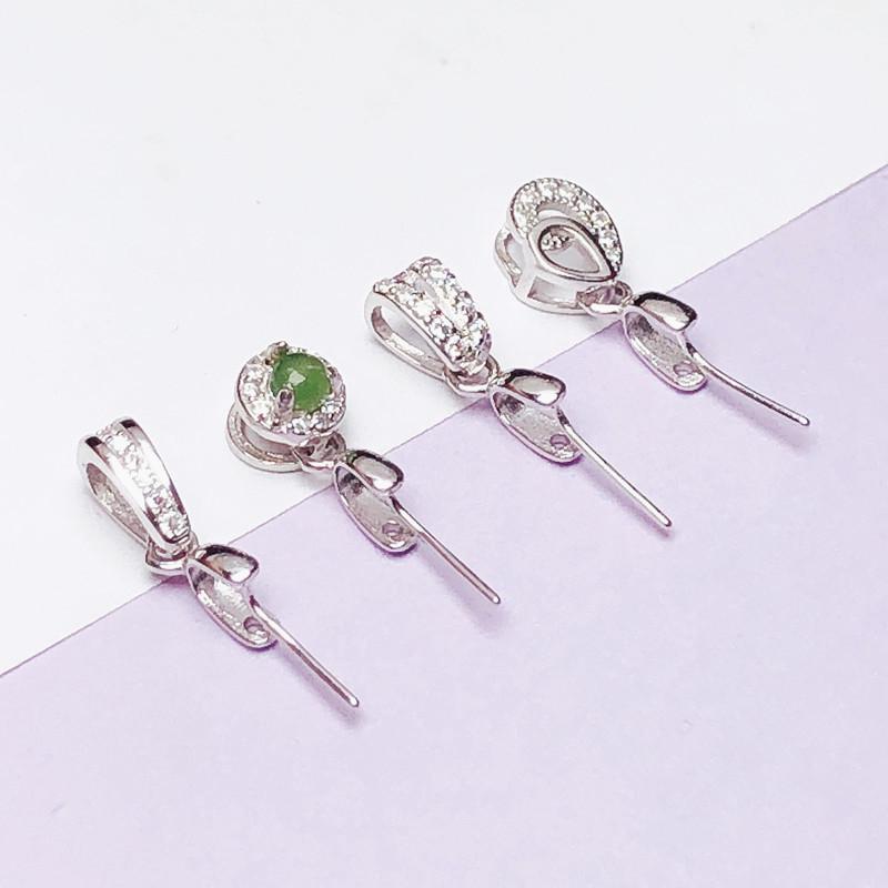 Пряжка из стерлингового серебра S925 для ожерелья Jade Buddha/Guanyin Pixiu