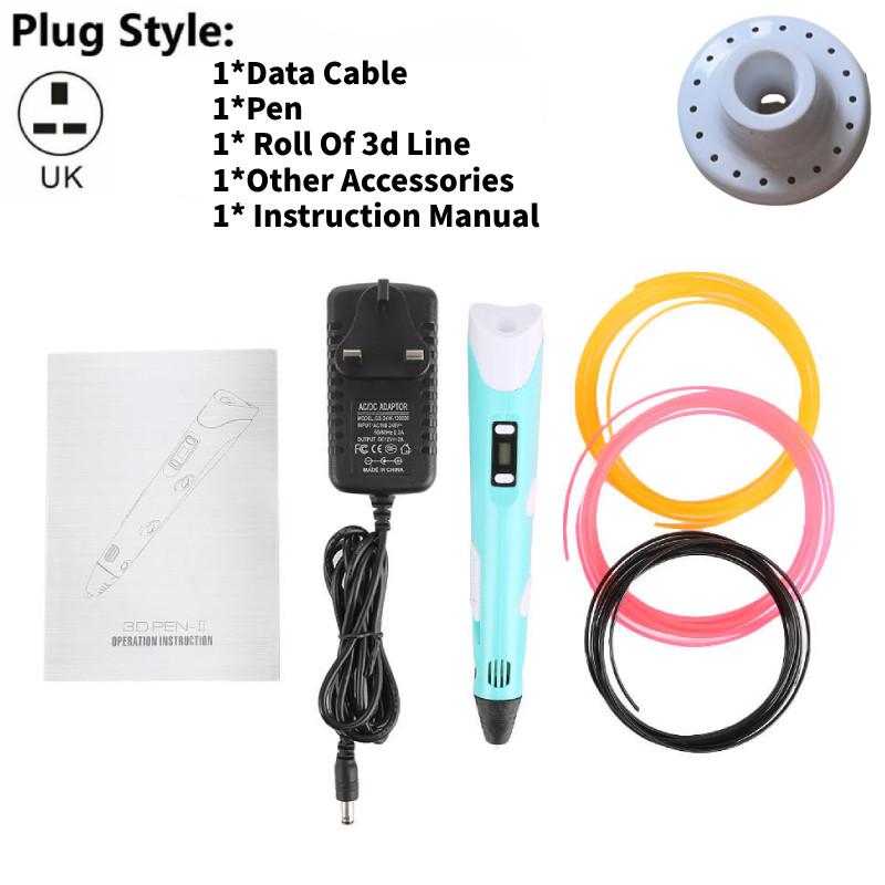 3D ручка с 12 цветами PLA-пластика в подарок детям и студентам