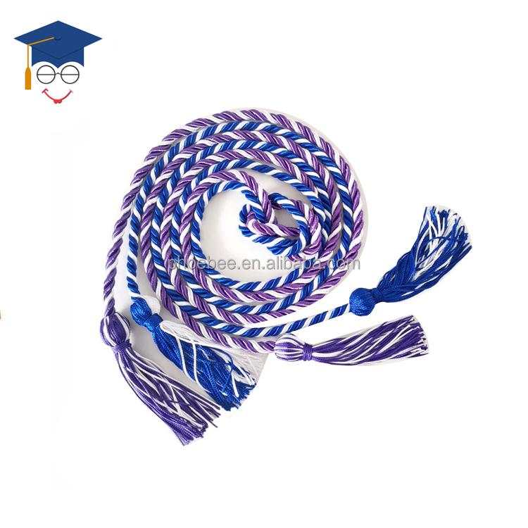 Doubled Intertwined Honor Cords Honor Two-color Cord for Graduation