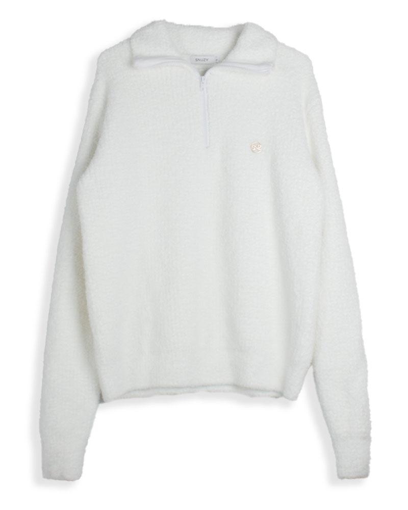 SNUZY Re-Tactel Half-Zip White (Sustainable)