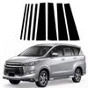 For Toyota Innova AN140 2009-2012 window decoration side door frame bright black center pillar sticker