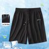 Men's Quick-Dry Ice Silk Mesh Summer Shorts - Breathable, Loose-Fit for Running, Basketball, and Beach.