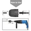 Keyless Drill Chuck 0.8-10mm 3/8-24UNF Hex Shank/SDS-Plus/Square Quick Grip Adapter Chuck for Drill Bit Screwdriver Tap Socket Tire Chucks 1