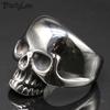 Vintage Unique Death's Head Skull Rings For Men Punk Style Skull Biker Ring Stainless Steel Skeleton Jewelry Ringen US Size