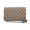 Gucci Dionysus WOC chain old tiger head buckle presbyopia logo red lining canvas wallet crossbody shoulder bag women's ebony color