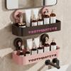 Plastic Bathroom Shelf Punch Free Wall Shower Shampoo Rack Makeup Organizer  Bathroom
