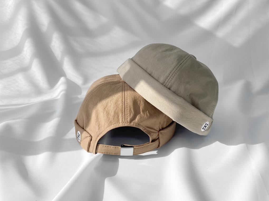 Women's Unisex H-embroidered Watch Cap Ball Cap Hat Basic Cap