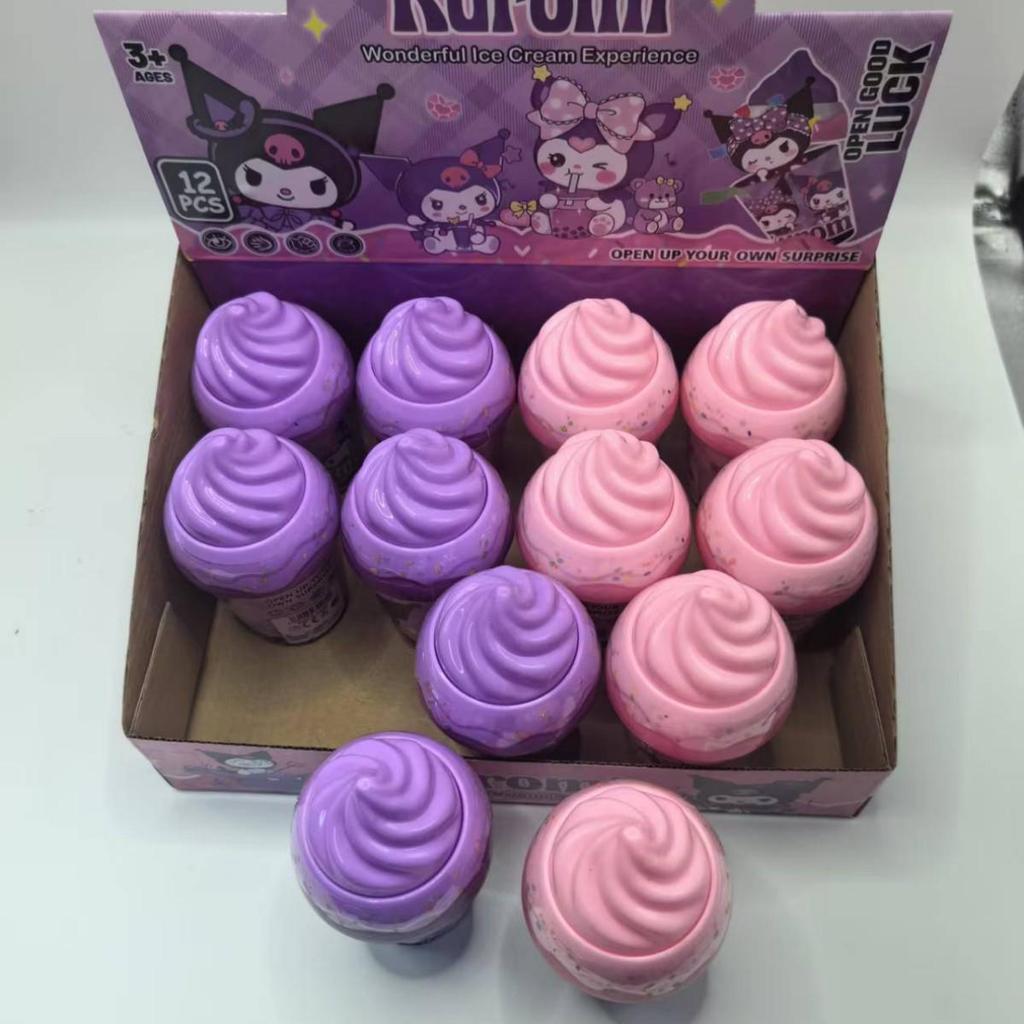 Фигурка-брелок Sanrio Kuromi Мороженое-эскимо с соответствующей карточкой Подвеска для рюкзака.