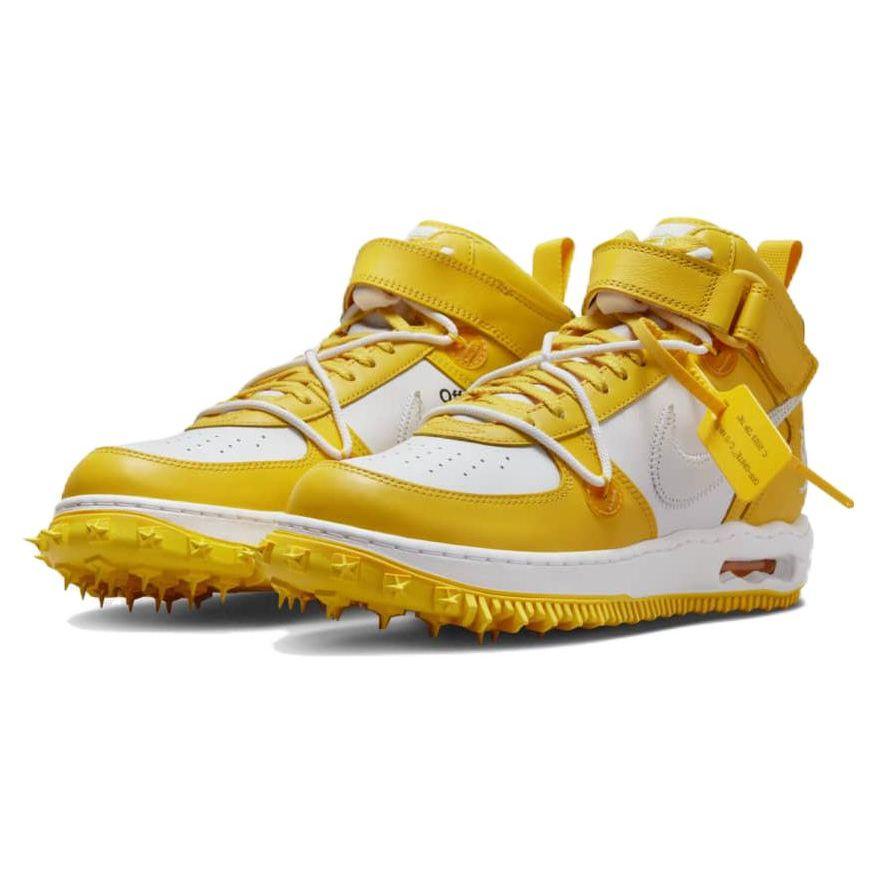 Off-White x Nike Air Force 1 Mid SP Кожа Varsity Maize Унисекс Кроссовки Желтый DR0500-101