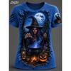 Halloween Women's T Shirt Print Graphic Halloween Witch Vintage Stylish
