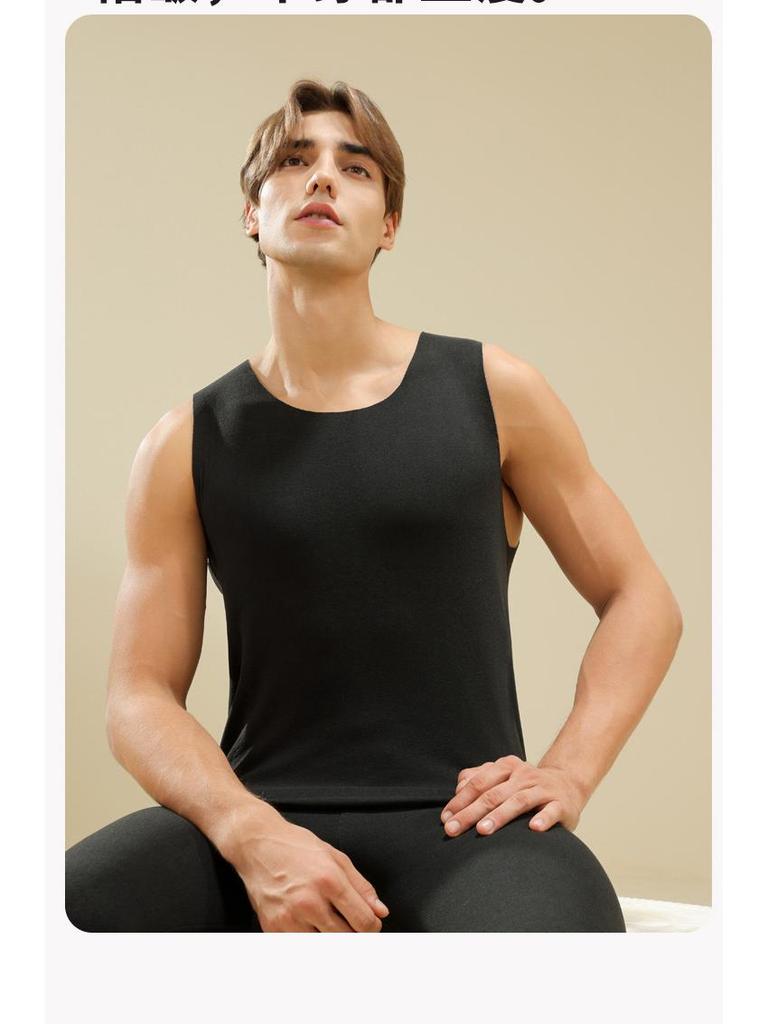 Женская бесшовная майка: Рубашка без рукавов из тонкого флиса и жилет на весну и осень