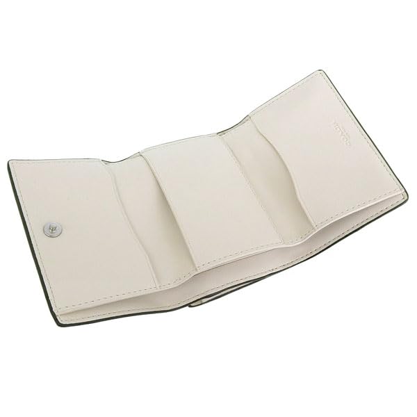 Кошелек складной трехслойный кошелек мини-кошелек компактный фирменный кошелек микро CM761 [Coach] женский (СВЕТЛЫЙХАКИ/МЕЛ/Белый) [Элемент]