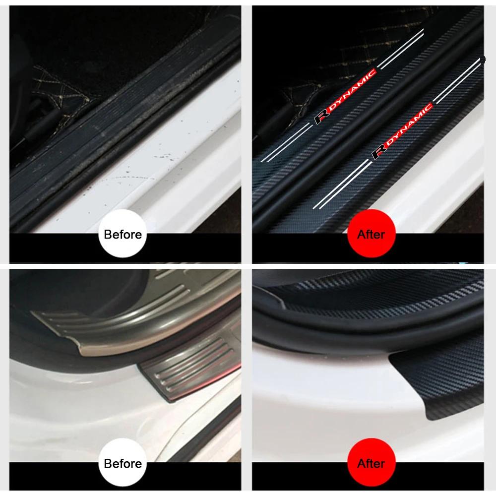 Car stickers door sill strips pedals carbon fiber Protection strips for Land Rover RDYNAMIC Auto Accessories