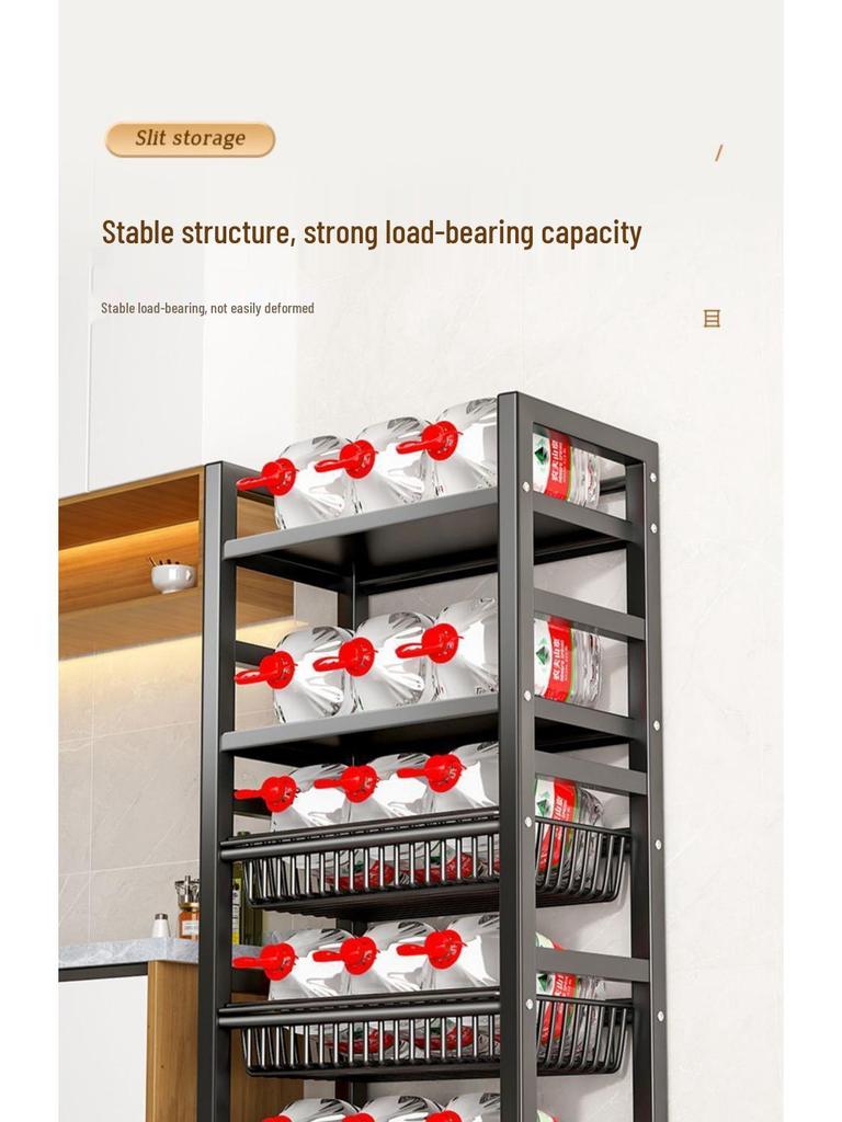 Floor-Standing Multi-Layer Kitchen Storage Rack for Fruits and Vegetables