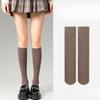 Женские осенне-зимние новые однотонные носки до колена