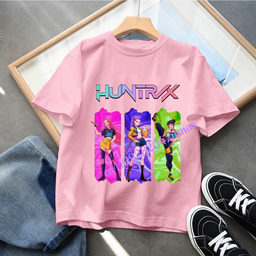 Детская футболка для девочек Детская одежда KPop Охотники на демонов Подарки для фанатов Одежда для детей Модные повседневные топы