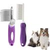Long & Short Teeth Detangling Pet Comb Stainless Steel Small Pet Hair Brush  Cat Undercoat