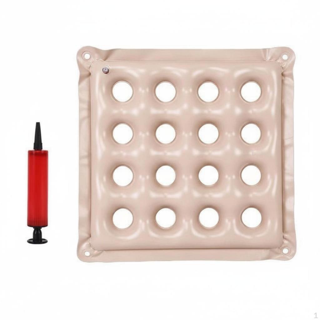 Inflatable Seat Cushion Ergonomic Support Pad NonSlip Wellness Accessory for Bedridden