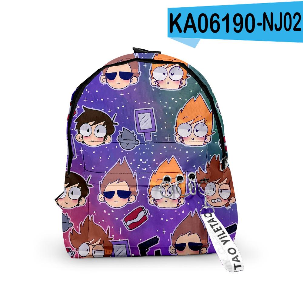 Популярные Молодежные Eddsworld Блокноты Школьные Сумки Рюкзаки для Ноутбуков 3D Печать Оксфорд Водонепроницаемые Брелоки Маленькие Дорожные Сумки