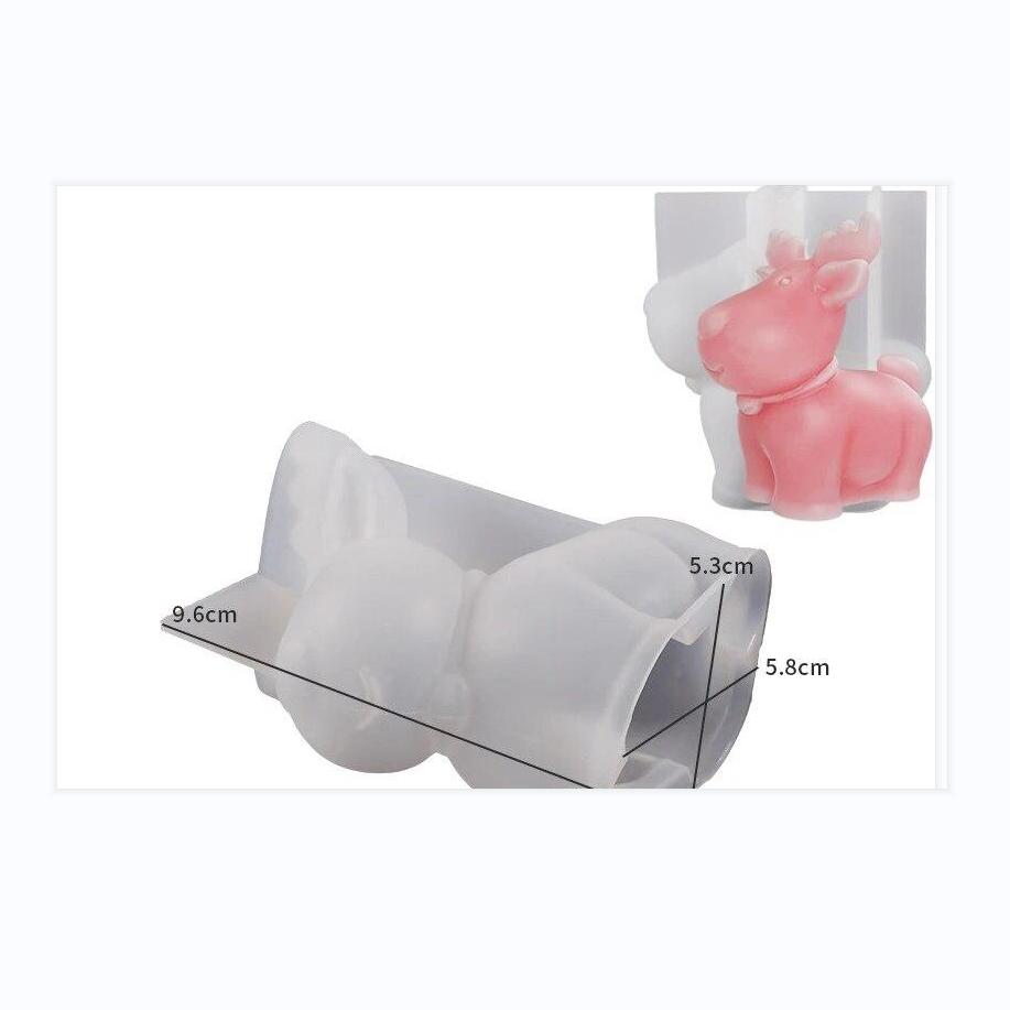 3D Christmas Snowman Elk Deer Silicone Candle Mold DIY Handmade Aromatherapy Gypsum Resin Crafts Making Home Xmas Decoration