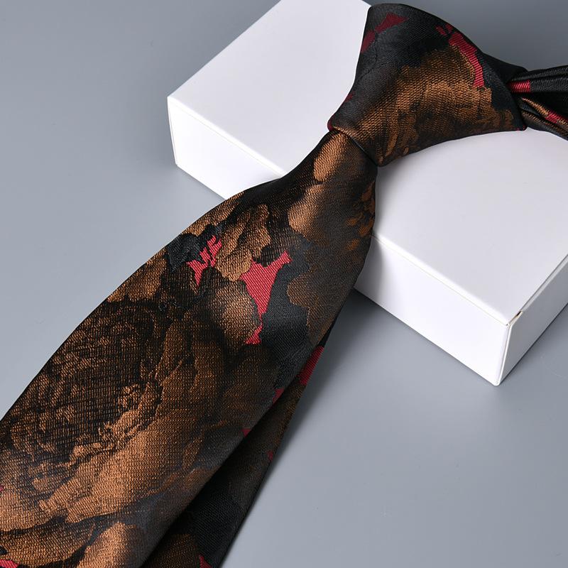 Галстук мужской профессиональный деловой костюм высокая плотность жаккард 7 см винтажный жених свадебные руки