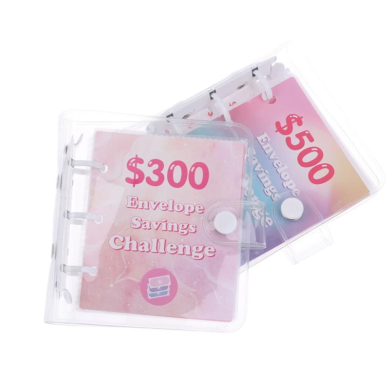 Папка-переплет для экономии денег на $150/300/500/1000 Папка-переплет для сбережений Мини-папка для хранения наличных денег Бюджетная книга Конверт для экономии денег Блокнот