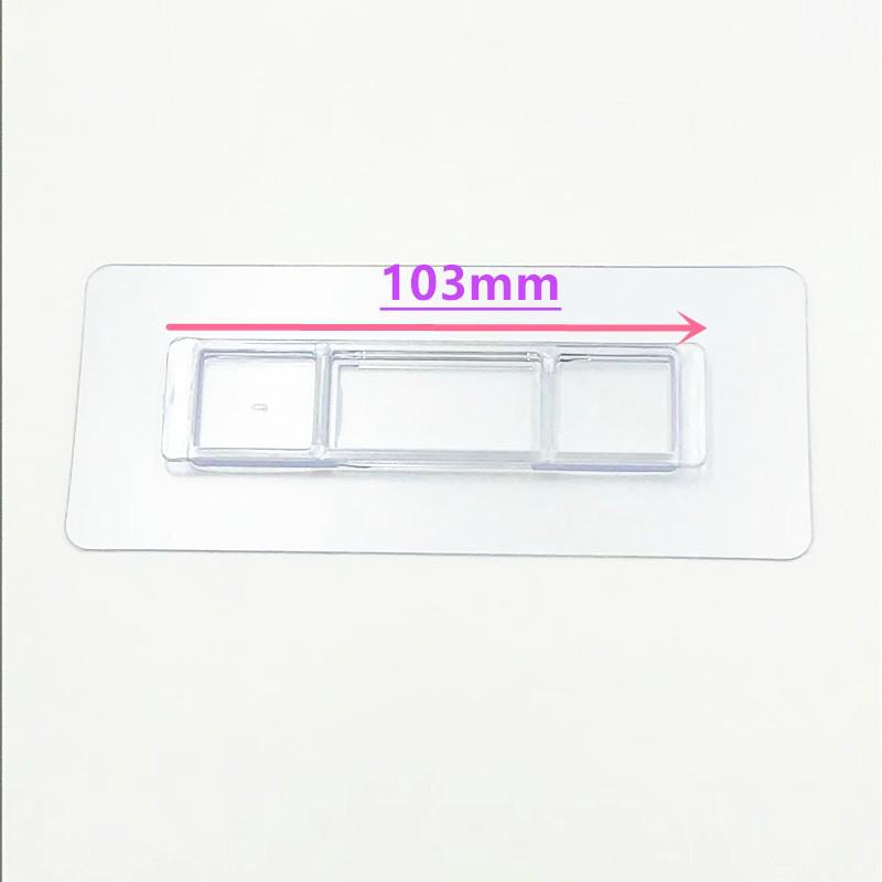 Многослойная клейкая настенная полка для хранения с прозрачными крючками для ванной комнаты