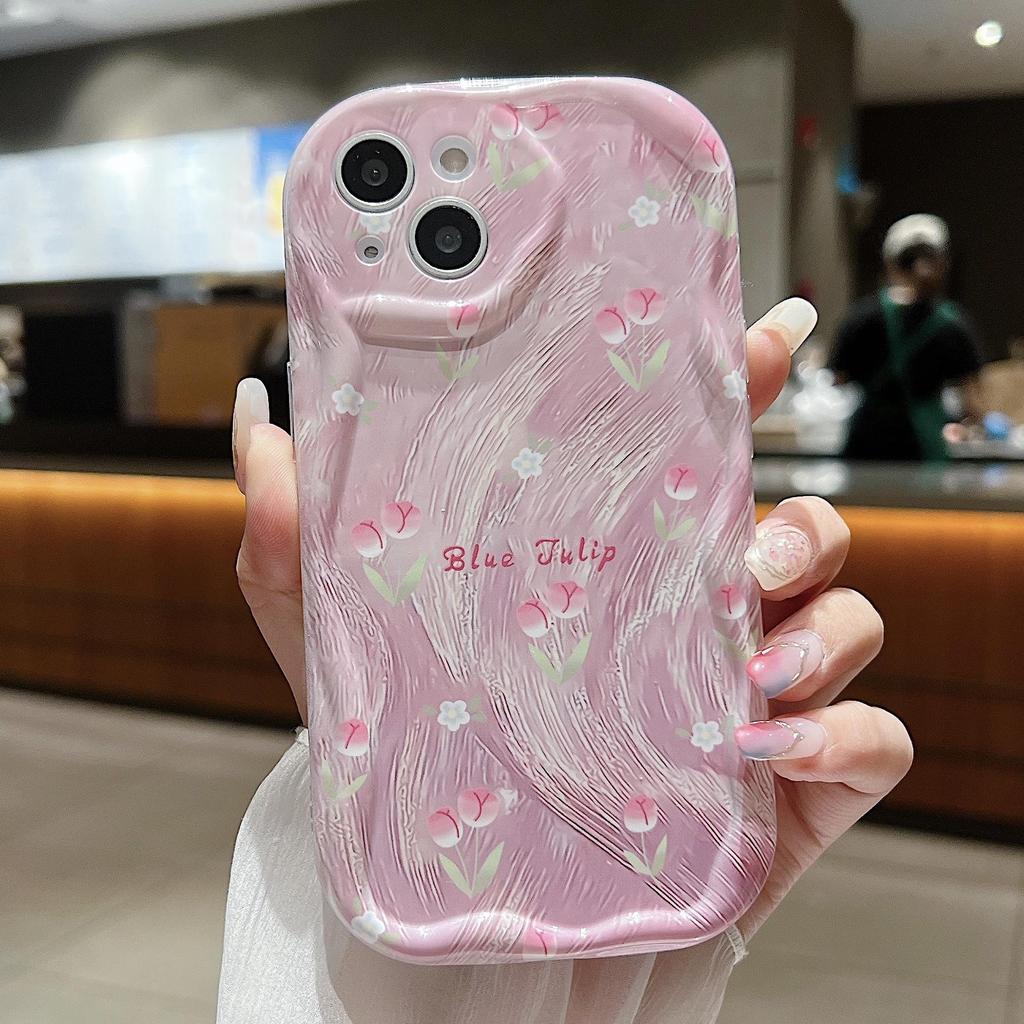 Силиконовый чехол с изображением тюльпанов для Xiaomi Redmi Note 14 13 Samsung A56 A26 Oppo A3 A5 Pro Tecno Spark 30C Funda Cartoon Lucky Dog Cover Soft TPU Bumper