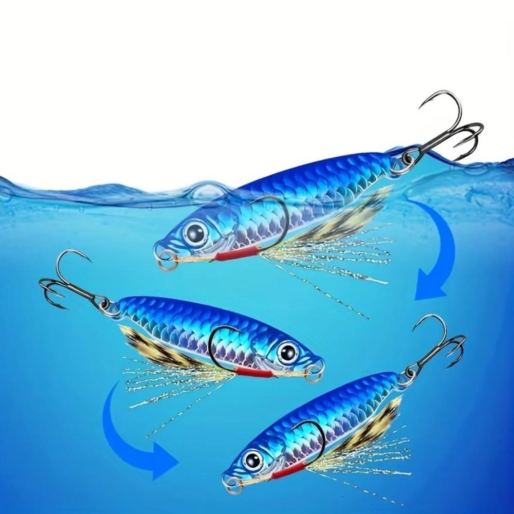 8Pcs Set 3D Eyes Design Metal Fishing Lure 7g/10g/15g/20g/25g/30g Fishing Bait Lure Seabass Fishing