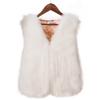 Женский искусственный жилет без рукавов, однотонный зимний свободный жилет, пальто